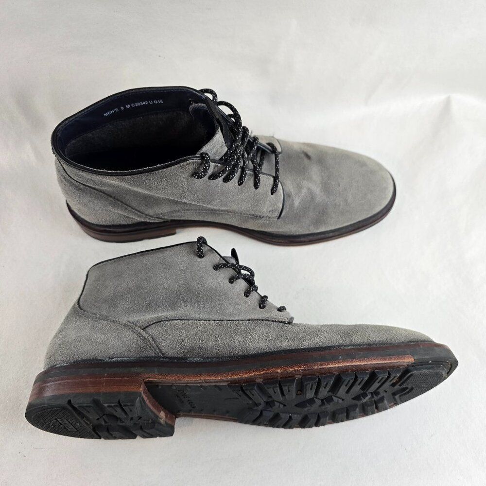 Cole Haan Boots Mens 9 Gray Suede Chukka Cranston Lace Up Casual Dress Some mark